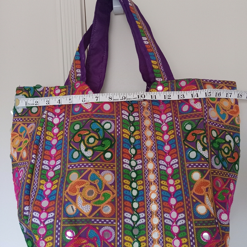 Colorful Patterned Tote Bag - Picture 2 of 5